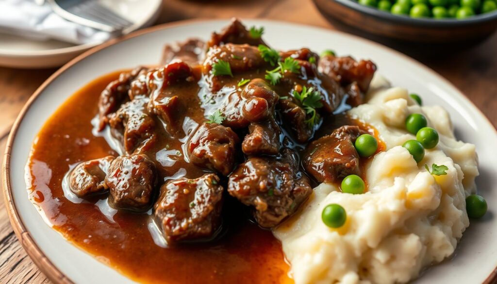 chopped steak and gravy