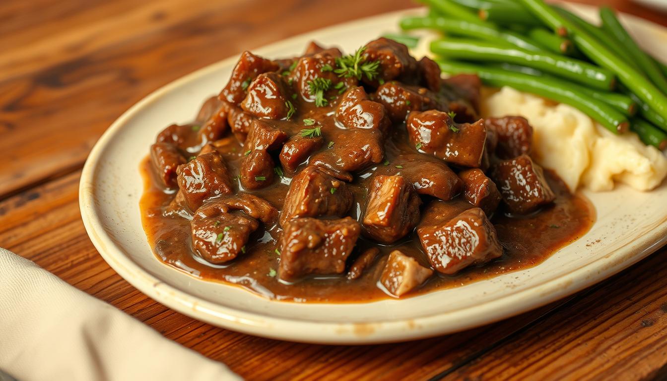 chopped steak and gravy