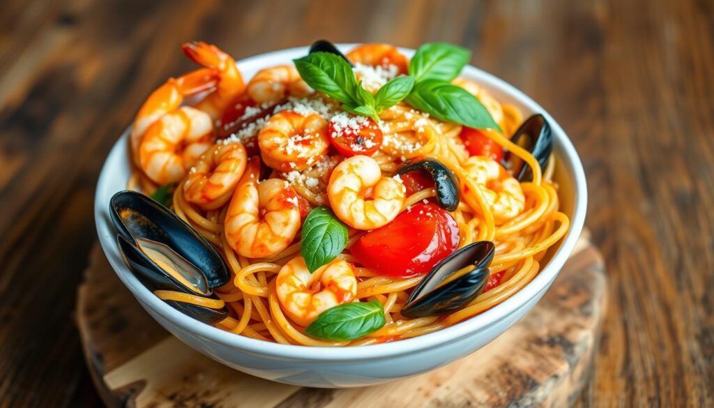 mixed seafood pasta