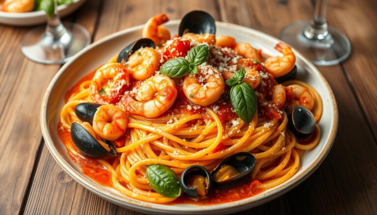 mixed seafood pasta