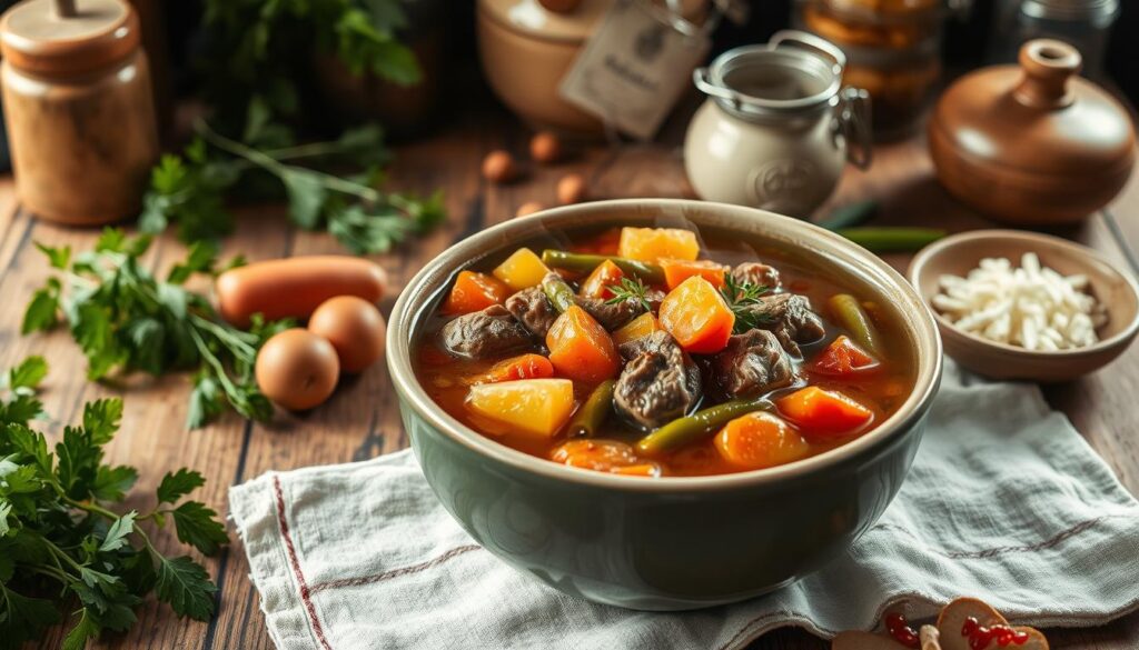 old fashioned vegetable beef soup