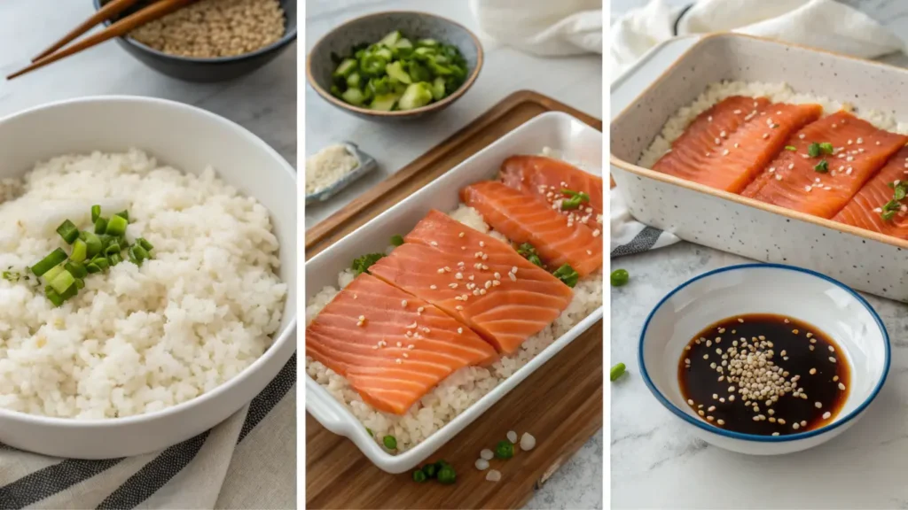 Salmon Sushi Bake