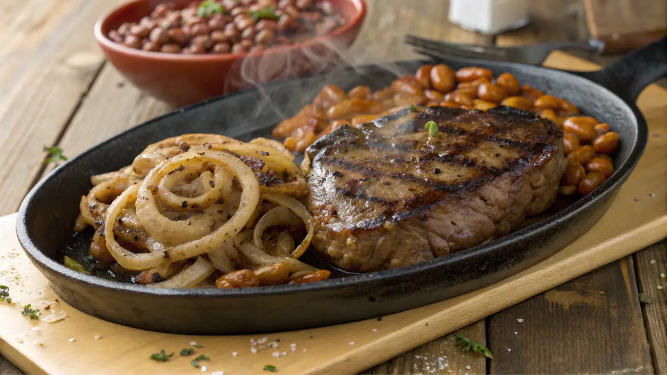 Steak and Beans and Onions Recipe