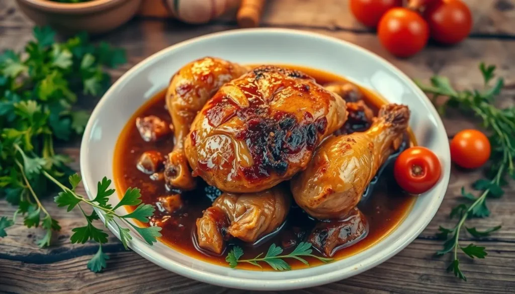 oven-braised chicken legs