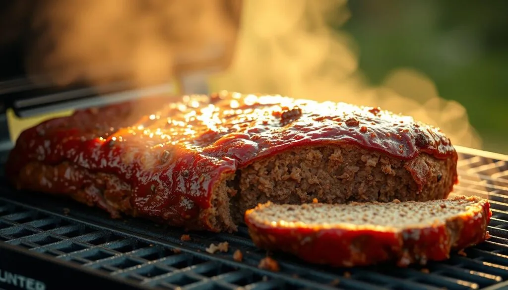 smoked meatloaf on pellet grill